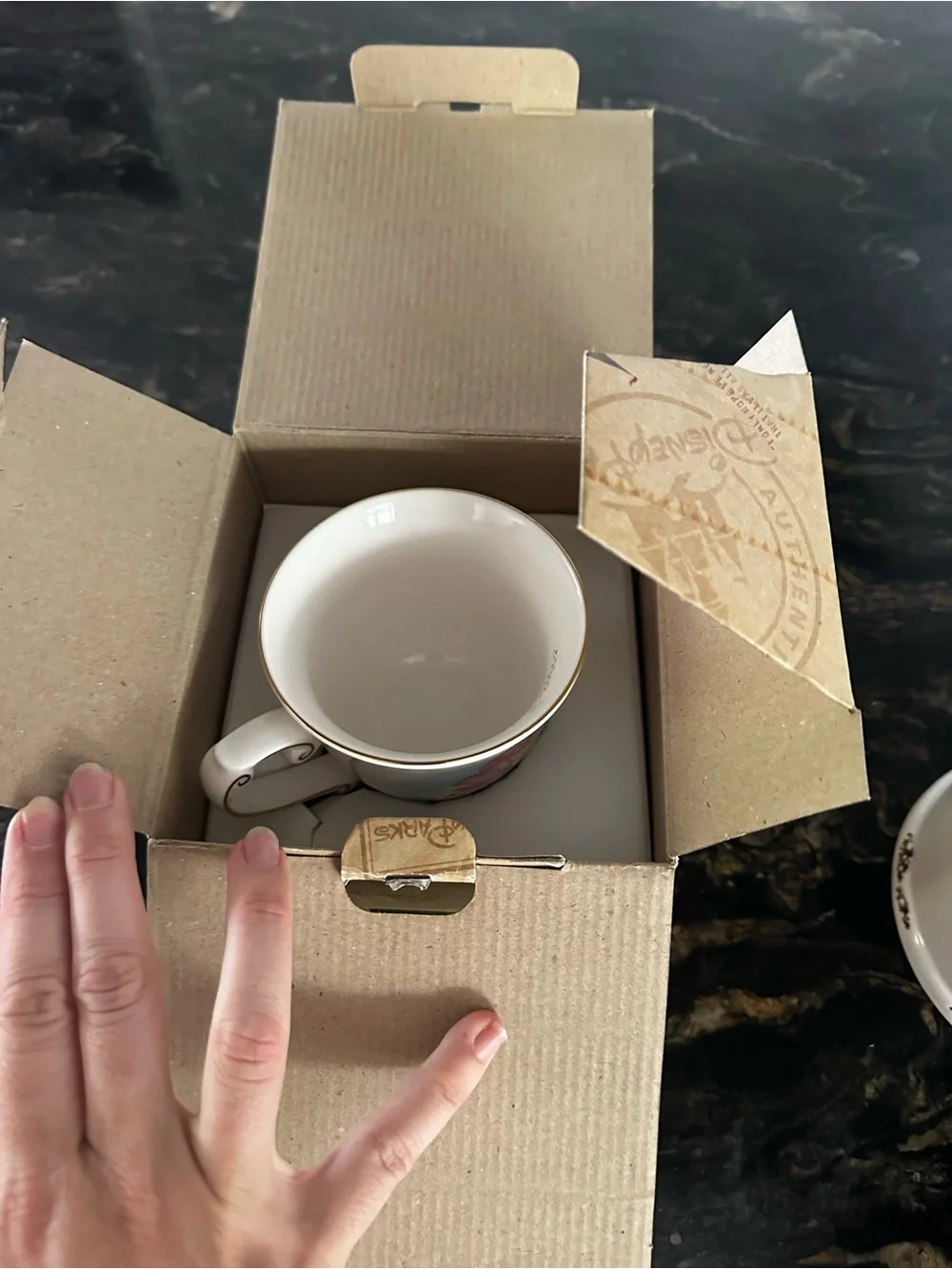 Disney Alice Teacup Collectible Box with Yellow Label
